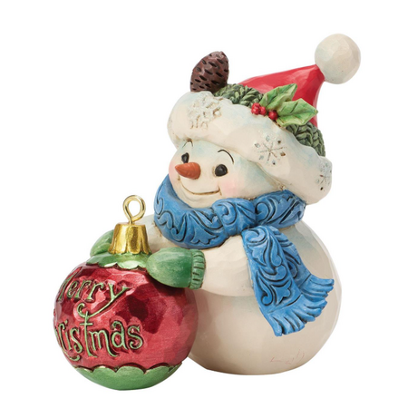 Jim Shore Jim Shore Snowman Ball Ornament Mini Figurine