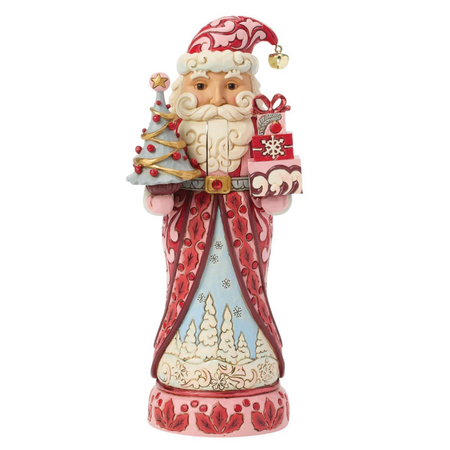 Jim Shore Jim Shore Nutcracker Santa Tree Red & Pink Figurine