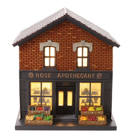 Department 56 Hot Properties Schitt's Creek Rose Apothecary Lit Building