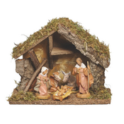 Fontanini Fontanini 5 Piece Nativity with Italian Stable 5" Collection