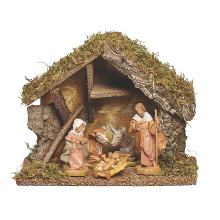 Fontanini Fontanini 5 Piece Nativity with Italian Stable 5" Collection