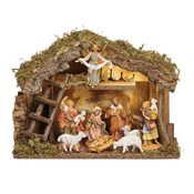 Fontanini Fontanini 9 Piece Nativity Set with Lighted Loft Italian Stable 5" Collection