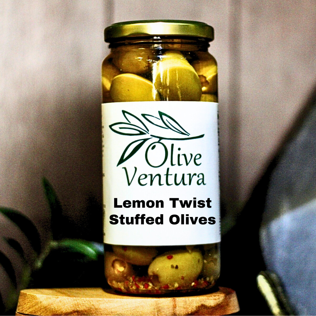 Lemon Twist Stuffed Olives from Olive Ventura - Olive Ventura