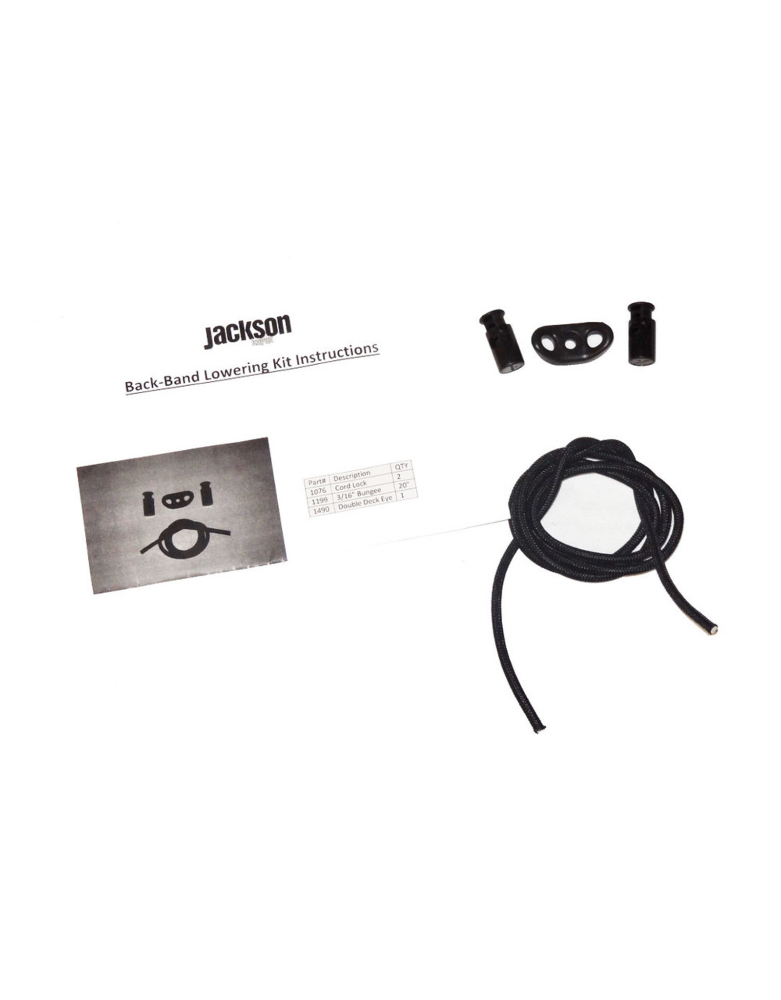Jackson Kayak Backband Lowering Kit The Outfitters Shop at Zoar Outdoor