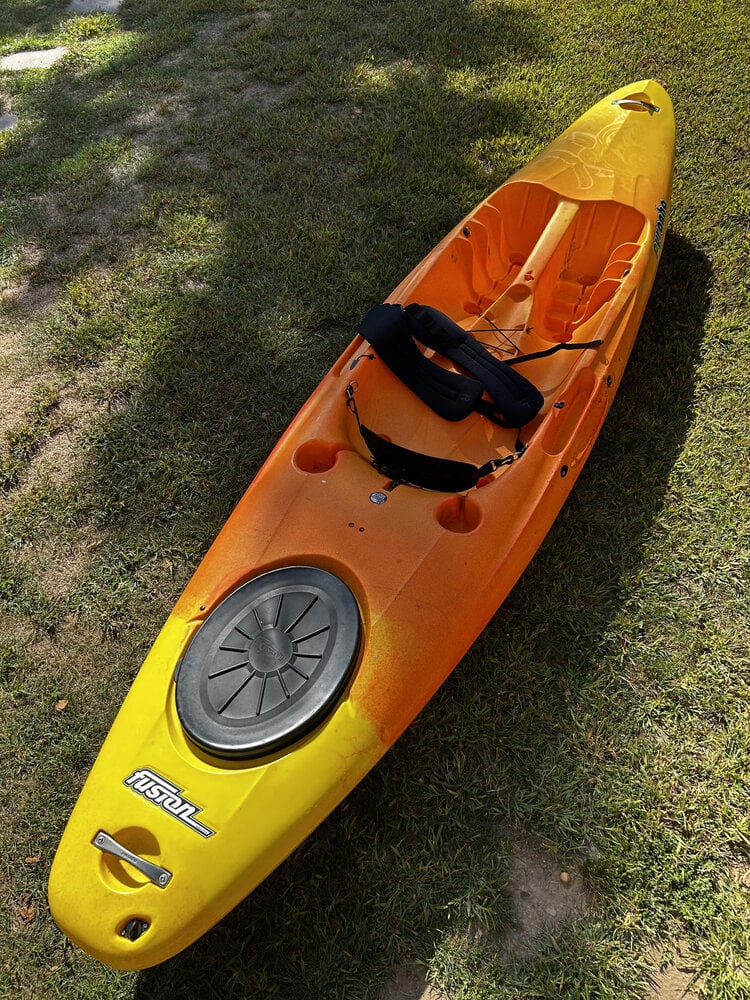 Brian Pepin Pyranha Fusion S.O.T. Orange Kayak - consignment