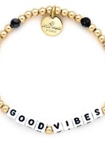 Little Words Project Gold Filled White Lettered Bracelets Good Vibes