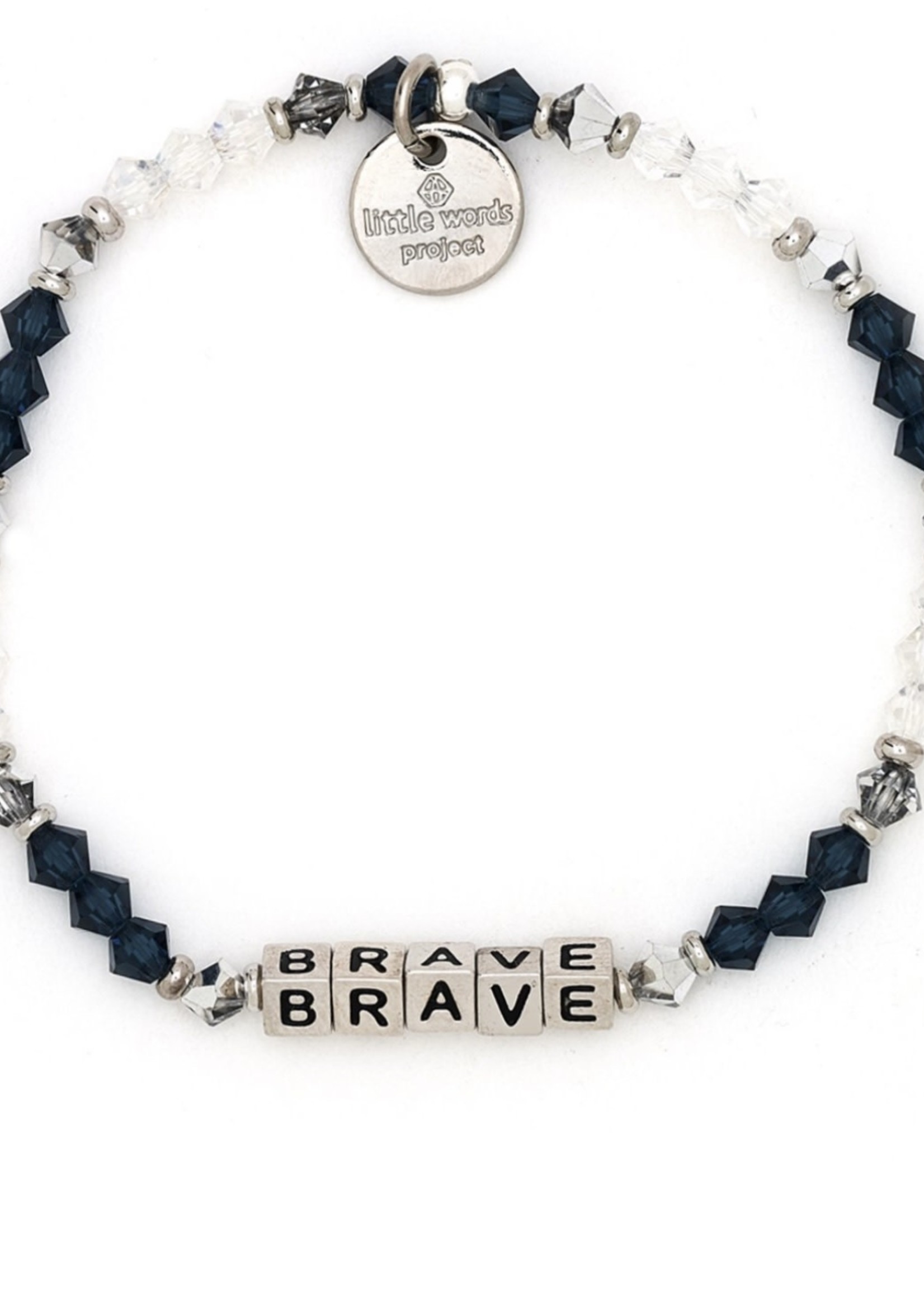 Little Words Project Silver Lettered Bracelets Brave