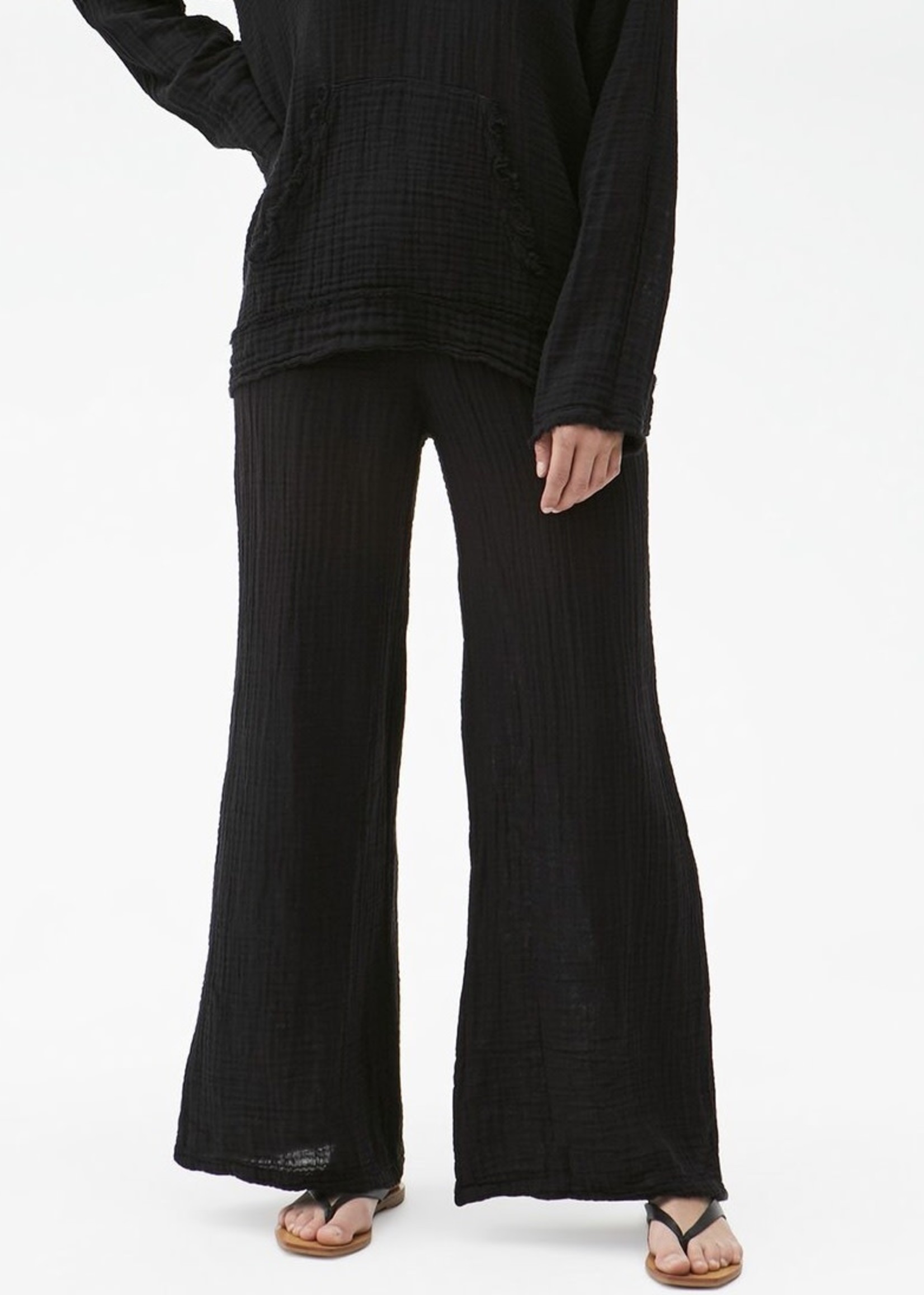 Susie Wide Leg Pant - Black - Workers 