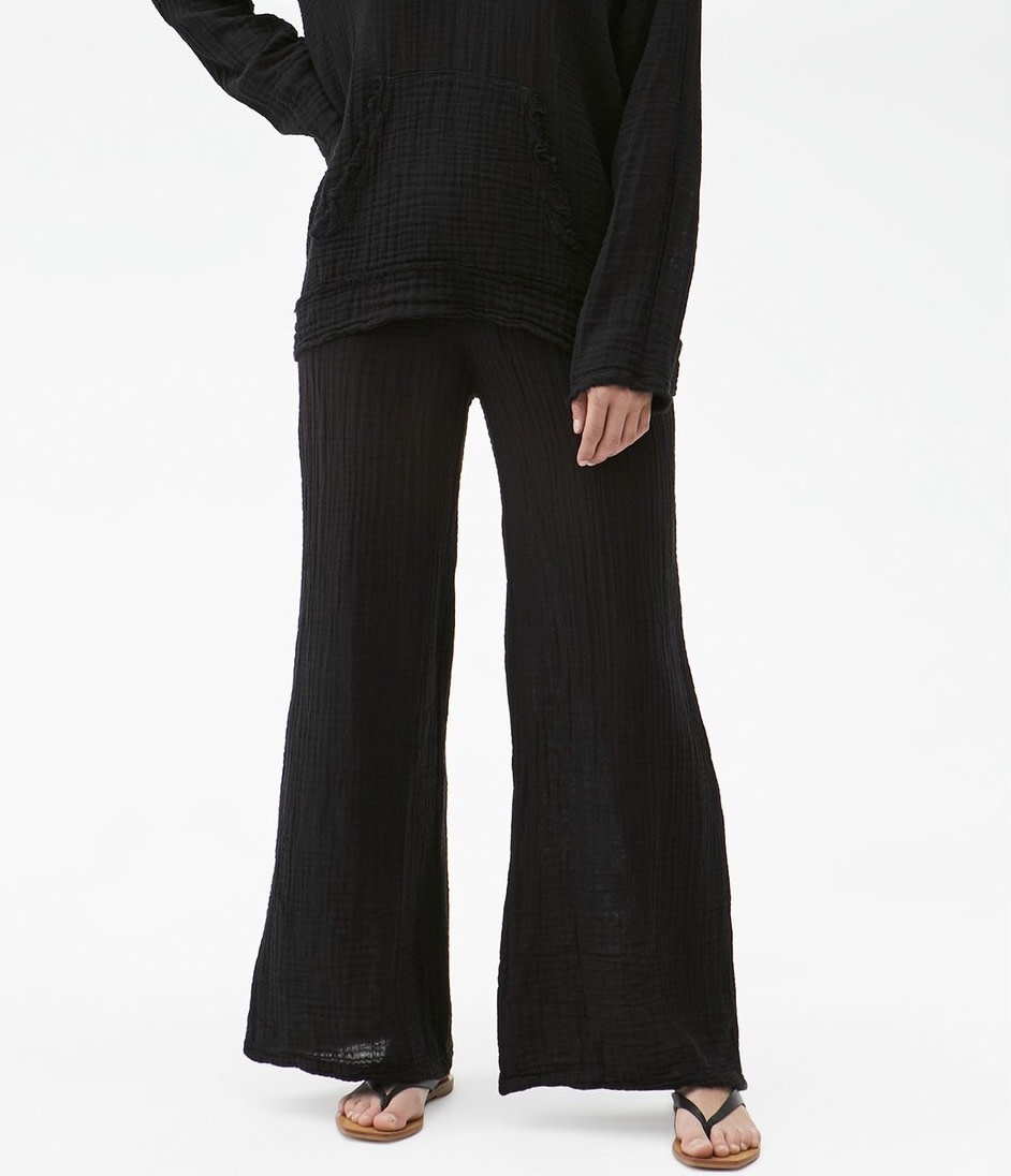 Susie Wide Leg Pant - Black - Workers 