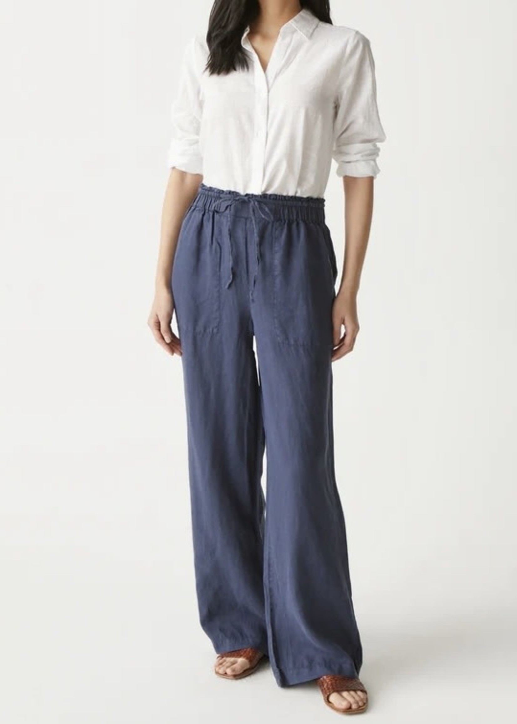 Warm Linen Pants Jules With Removable Suspenders 