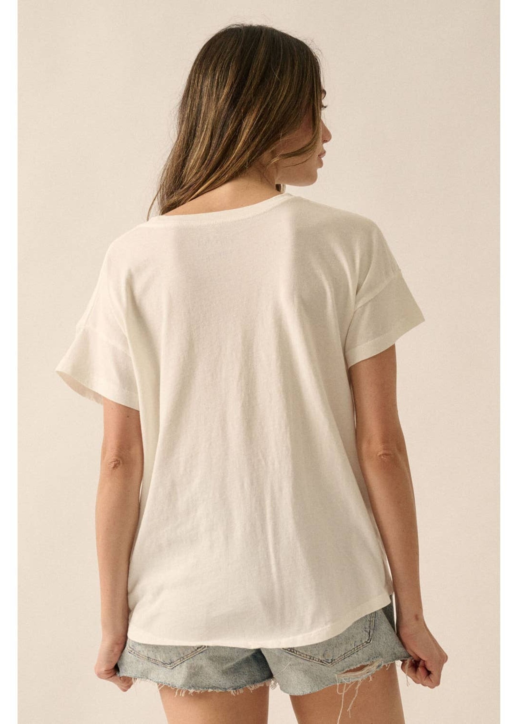 Promesa USA Doodle Dogs Round-Neck Vintage-Wash Graphic Tee