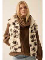 Promesa USA Floral-Print Fleece Zip-Up Pocket Vest