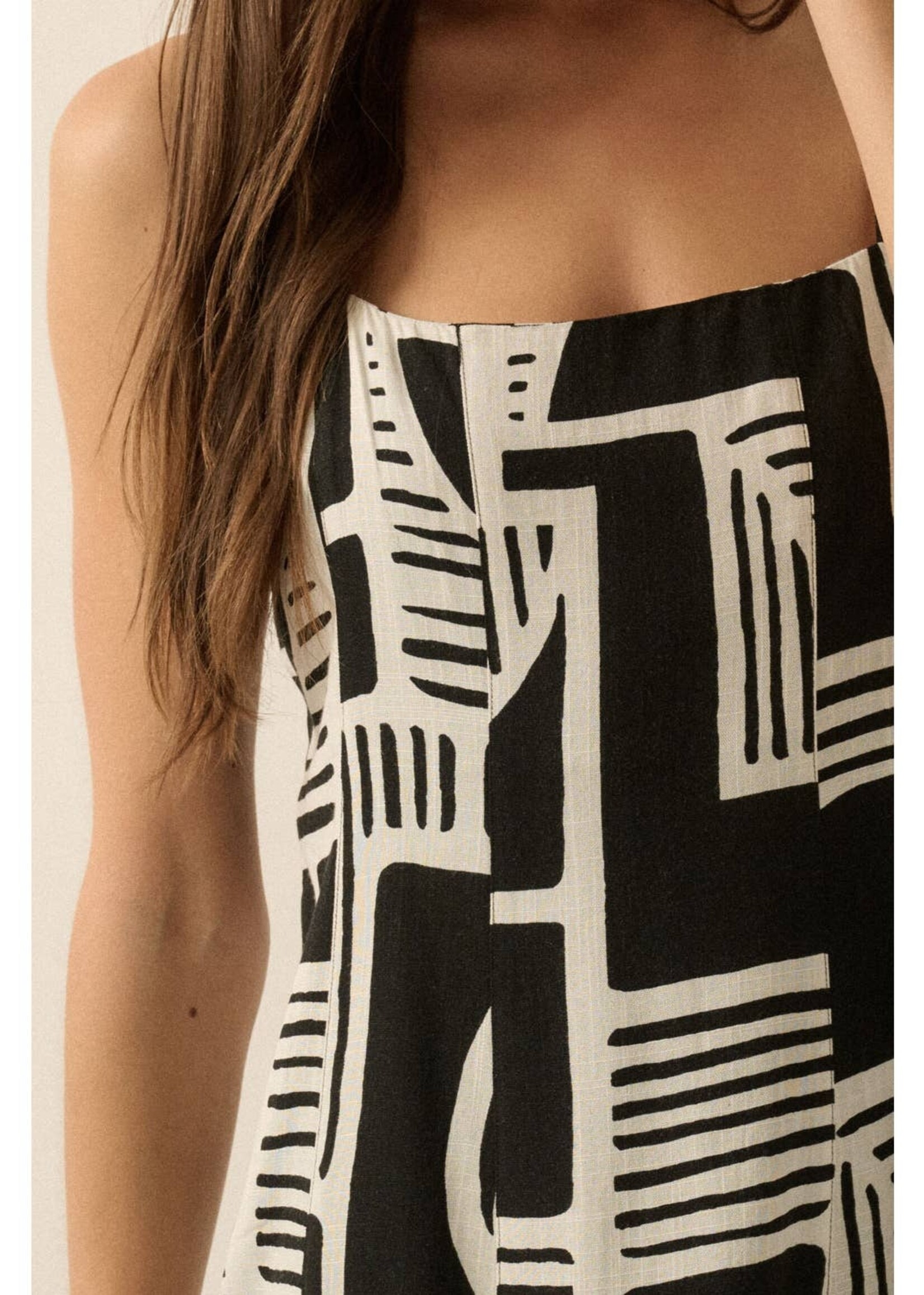 Promesa USA Abstract-Print A-Line Cami Mini Dress
