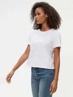 Michael Stars Jackie Raw Edge Crew Neck Tee