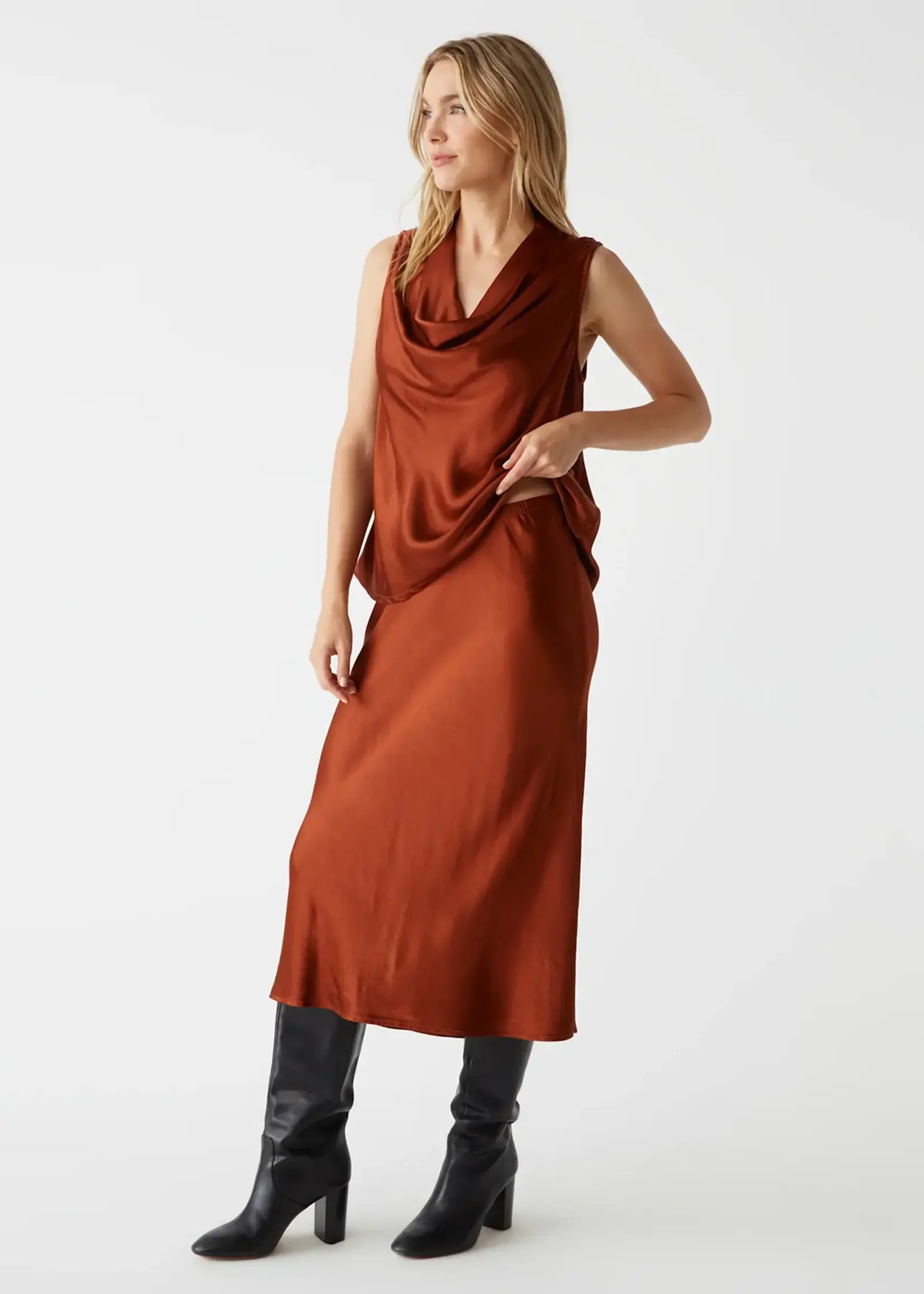 Michael Stars Leila Bias Cut Midi Skirt