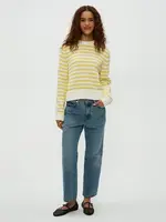 Michael Stars Merle Striped Crew Neck Sweater
