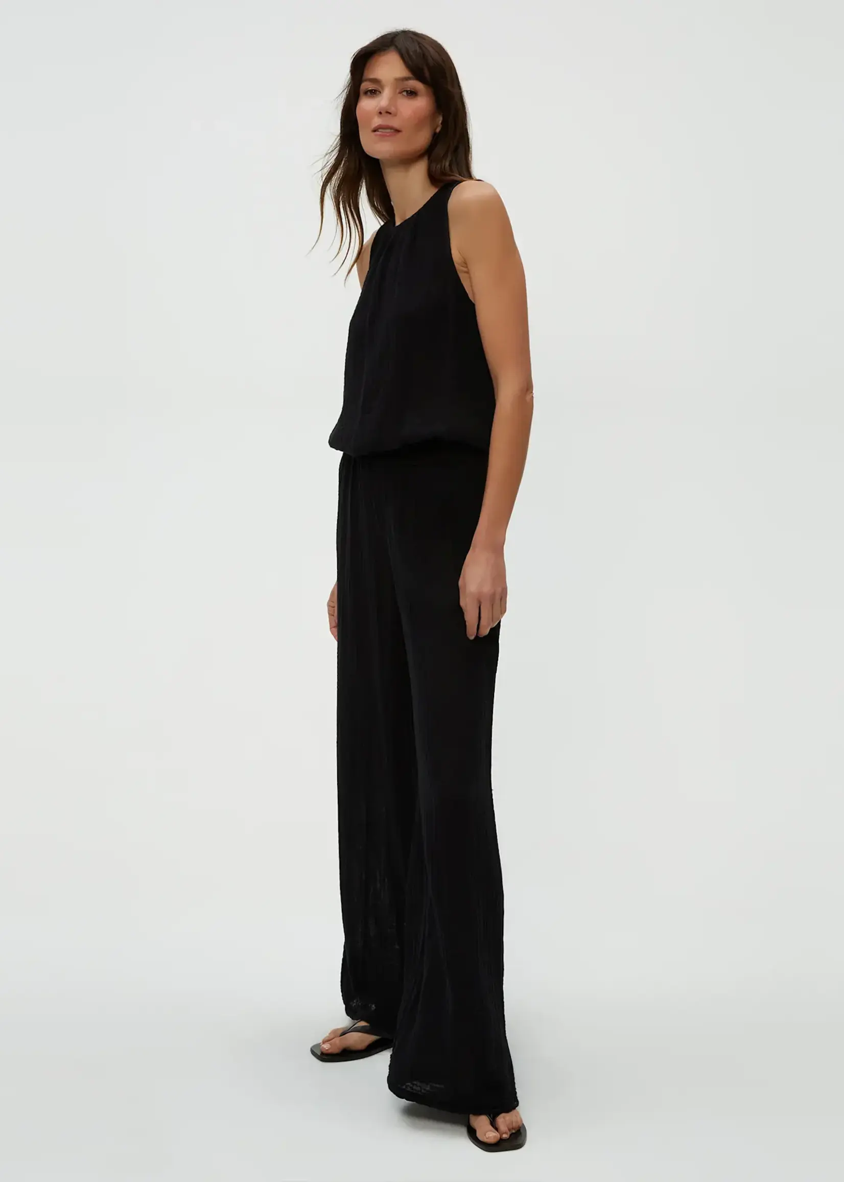 Michael Stars Susie Smocked Waist Pant Gauze