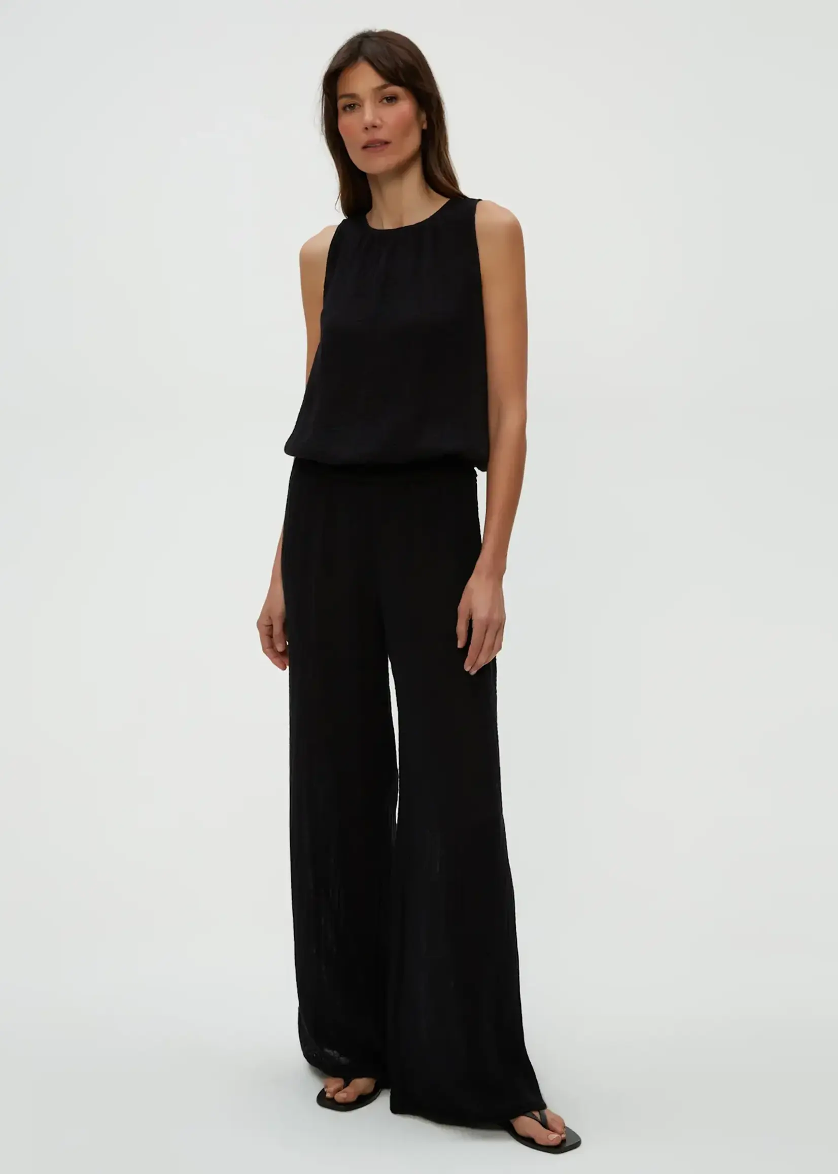 Michael Stars Susie Smocked Waist Pant Gauze