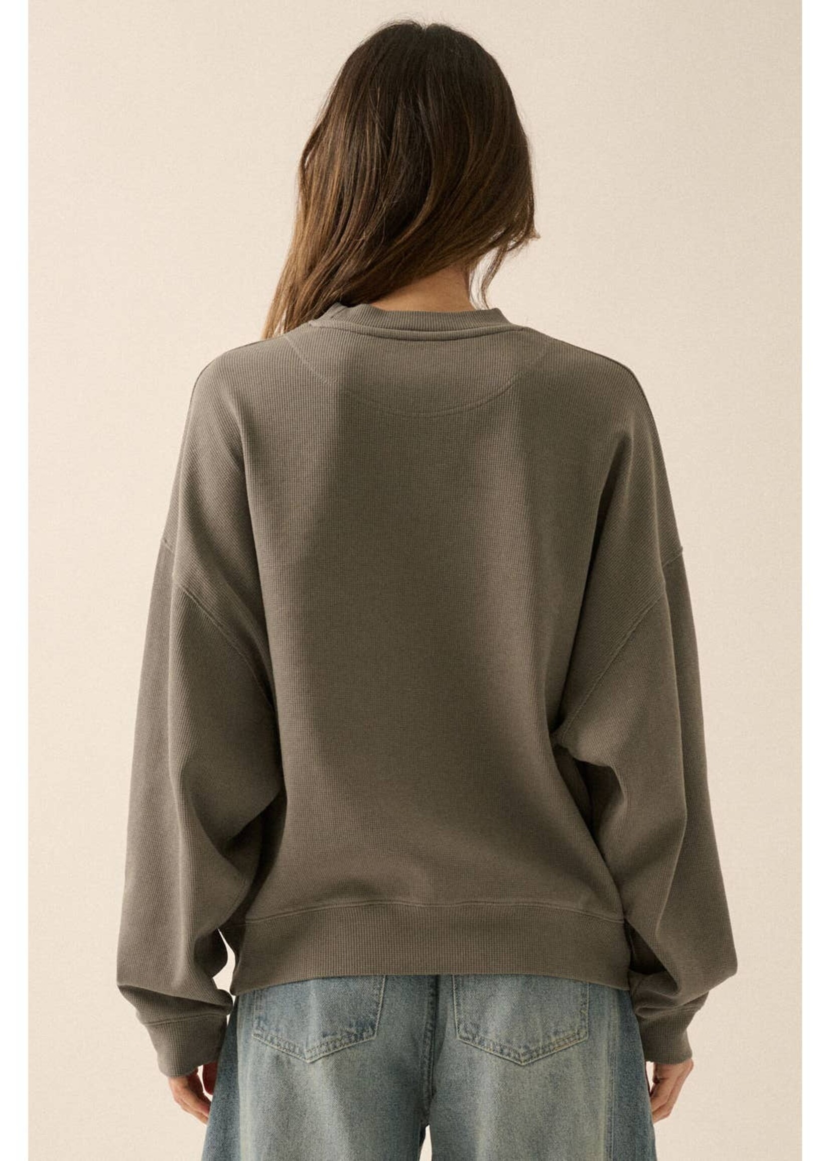 Promesa USA Floral Vases Oversize Thermal Graphic Top