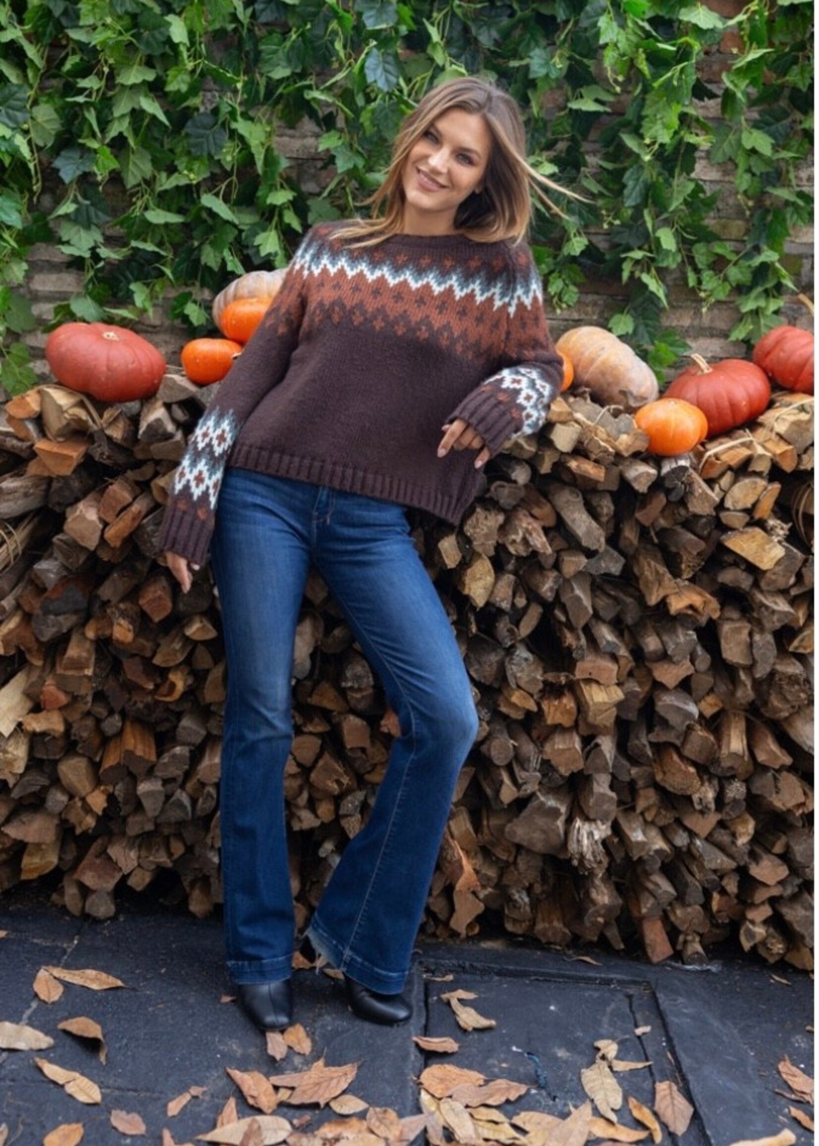 Wooden Ships Jaxon Fair Isle Raglan Chunky