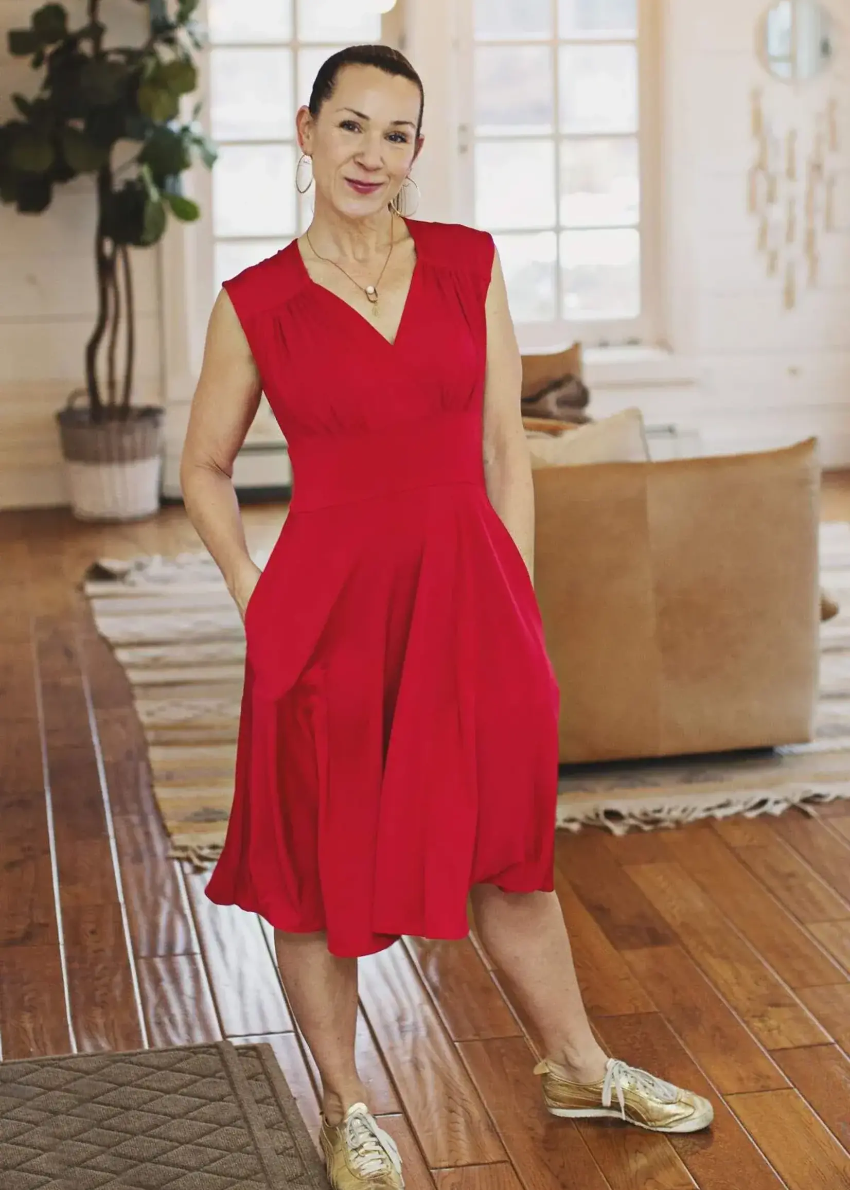 Karina Dresses Nora Dress - Solid Red