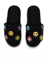 Slide Slipper Black Happy All Over