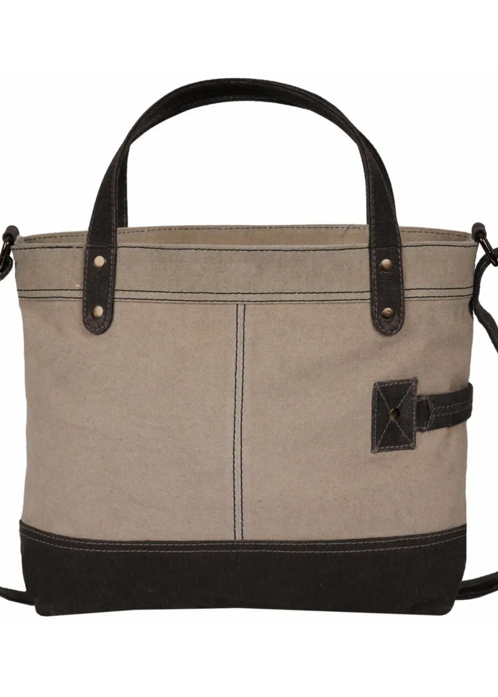 Mona B Jules Buckled Canvas Crossbody Bag