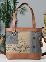 Mona B Vintage Script Shoulder Bag