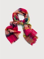 Saachi Plaid Rainbow Cotton Scarf