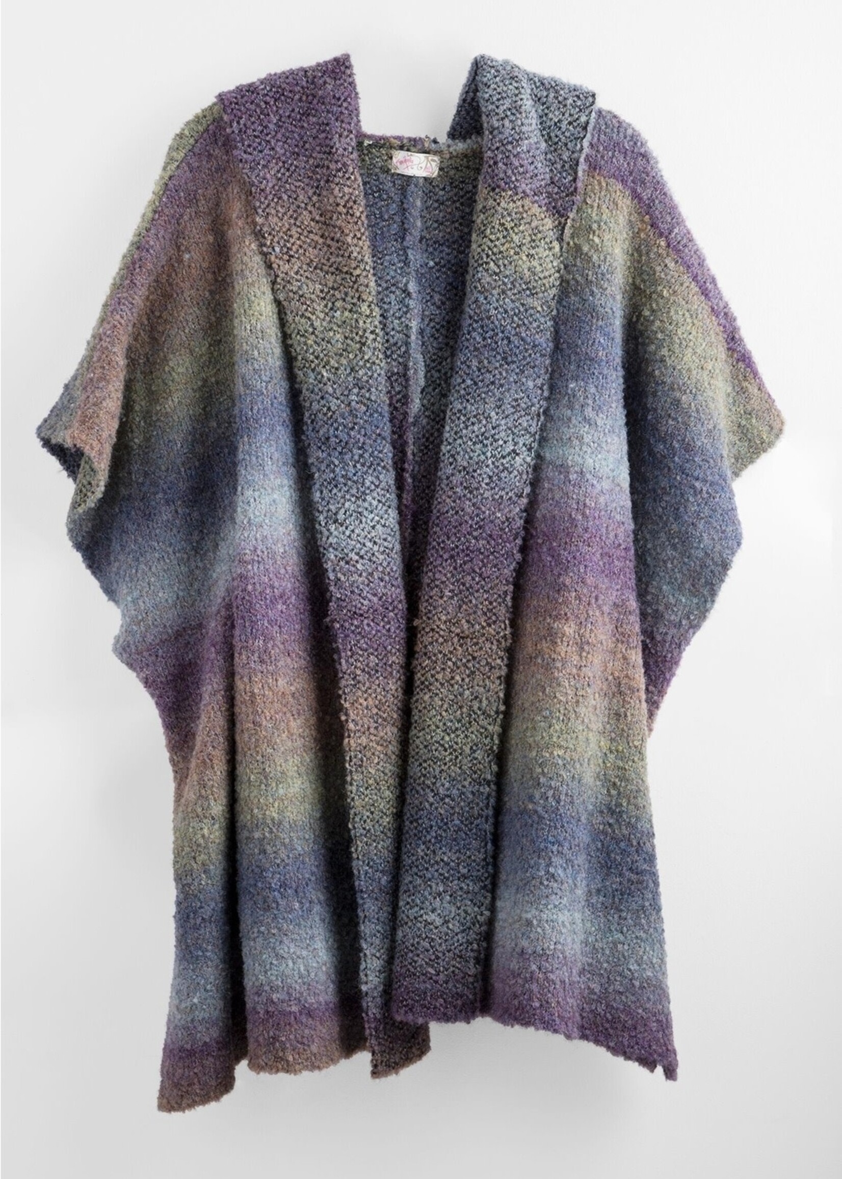 Saachi Hooded Gradient Striped Kimono - Blue