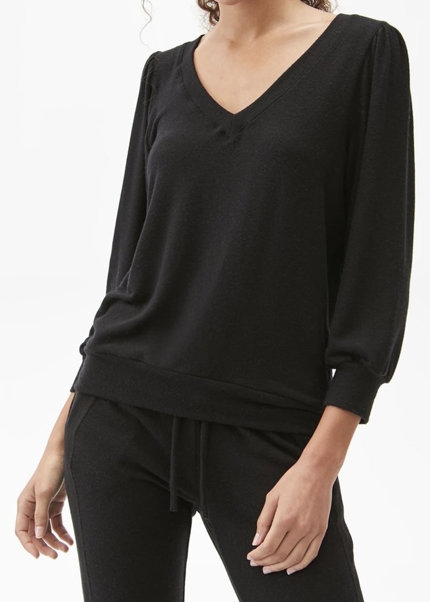 Michael Stars Gabriella V Neck 3/4 Slve