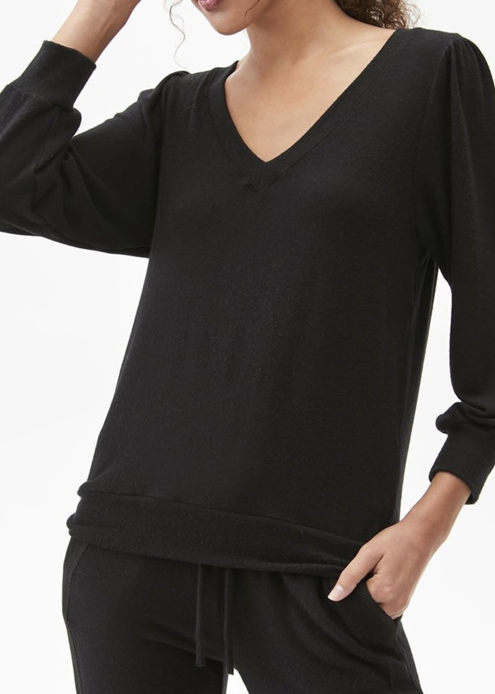 Michael Stars Gabriella V Neck 3/4 Slve