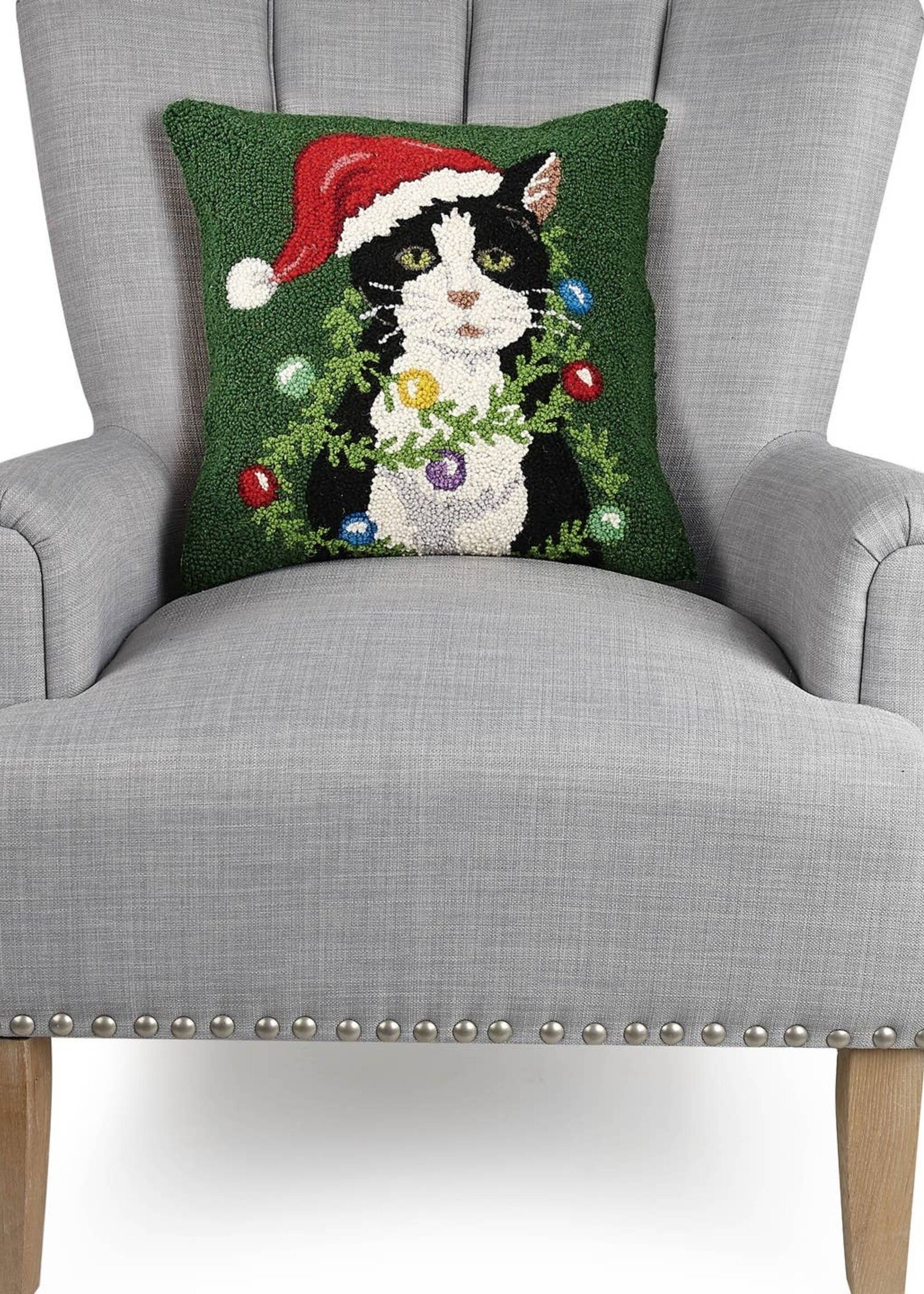 Peking Handicraft Pillow Holiday Cat