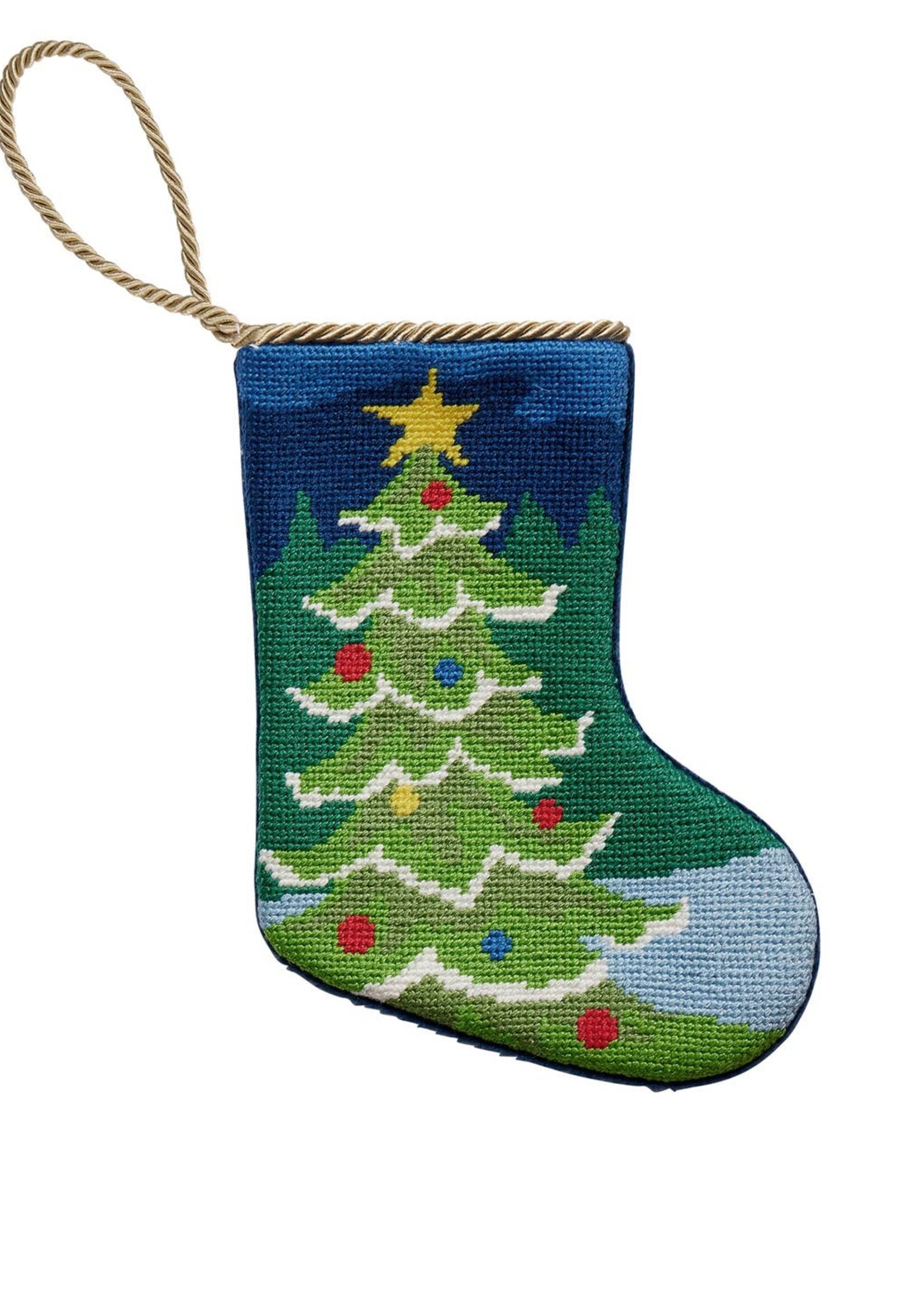 Peking Handicraft Mini Stocking Embroidered Christmas Tree