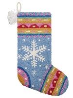 Peking Handicraft Stocking w/Tassels Fair Isle Snowflake