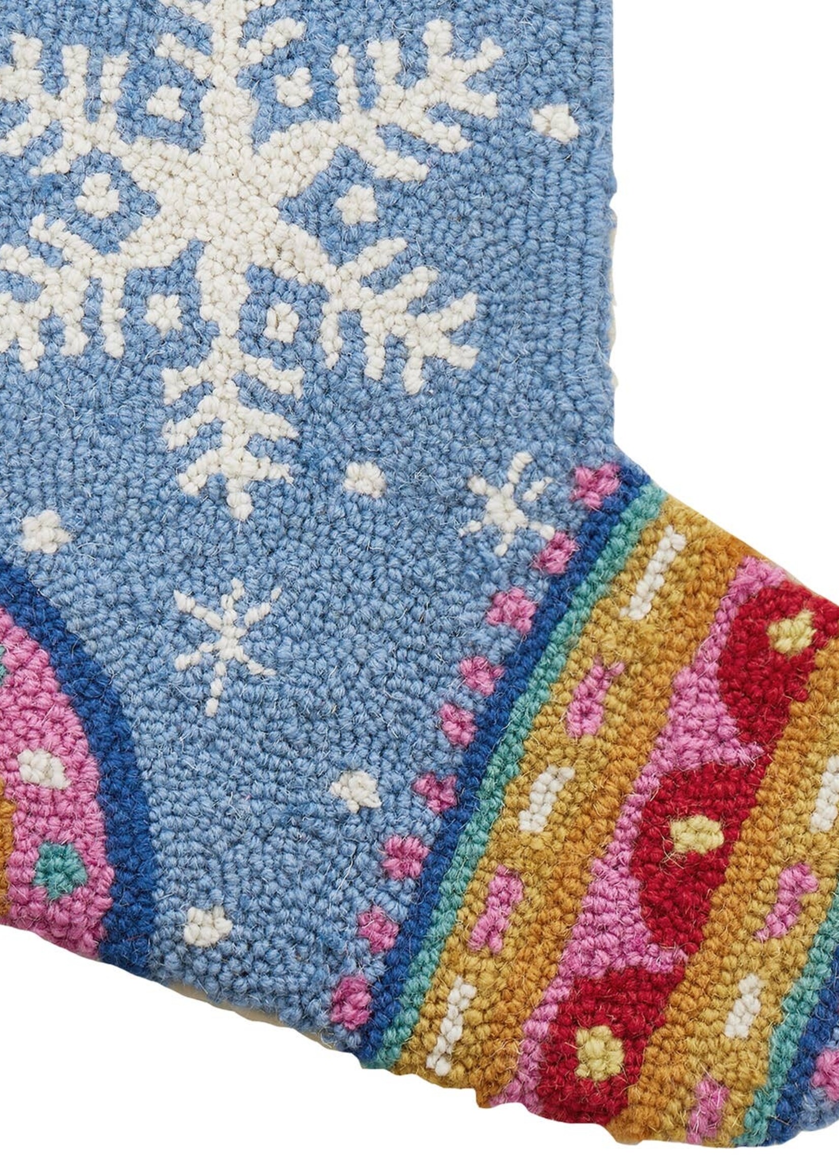 Peking Handicraft Stocking w/Tassels Fair Isle Snowflake