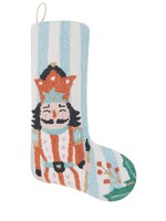 Peking Handicraft Stocking Holly Stripe Nutcracker
