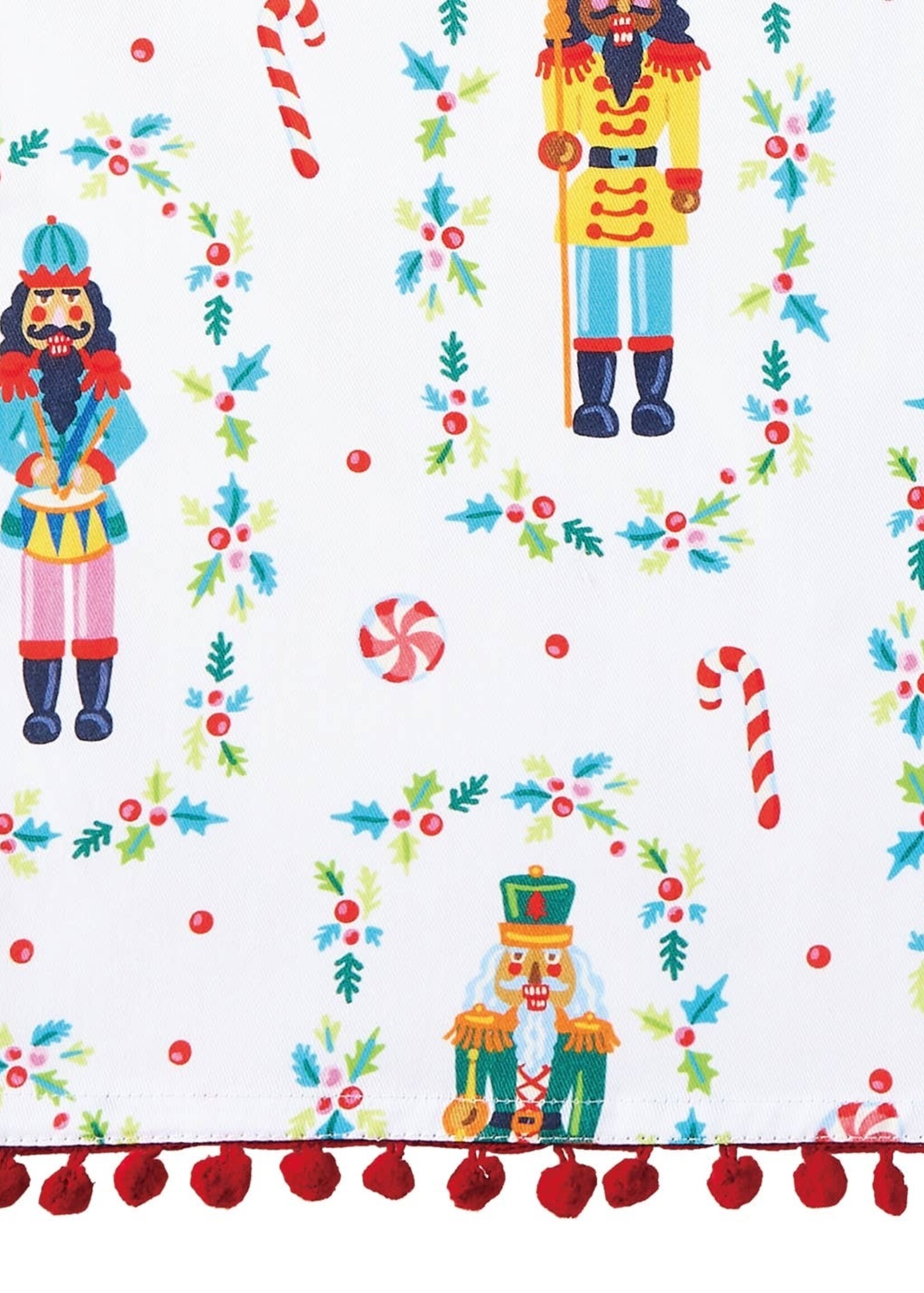 Peking Handicraft Dish Towel Nutcrackers W/Pom Pom