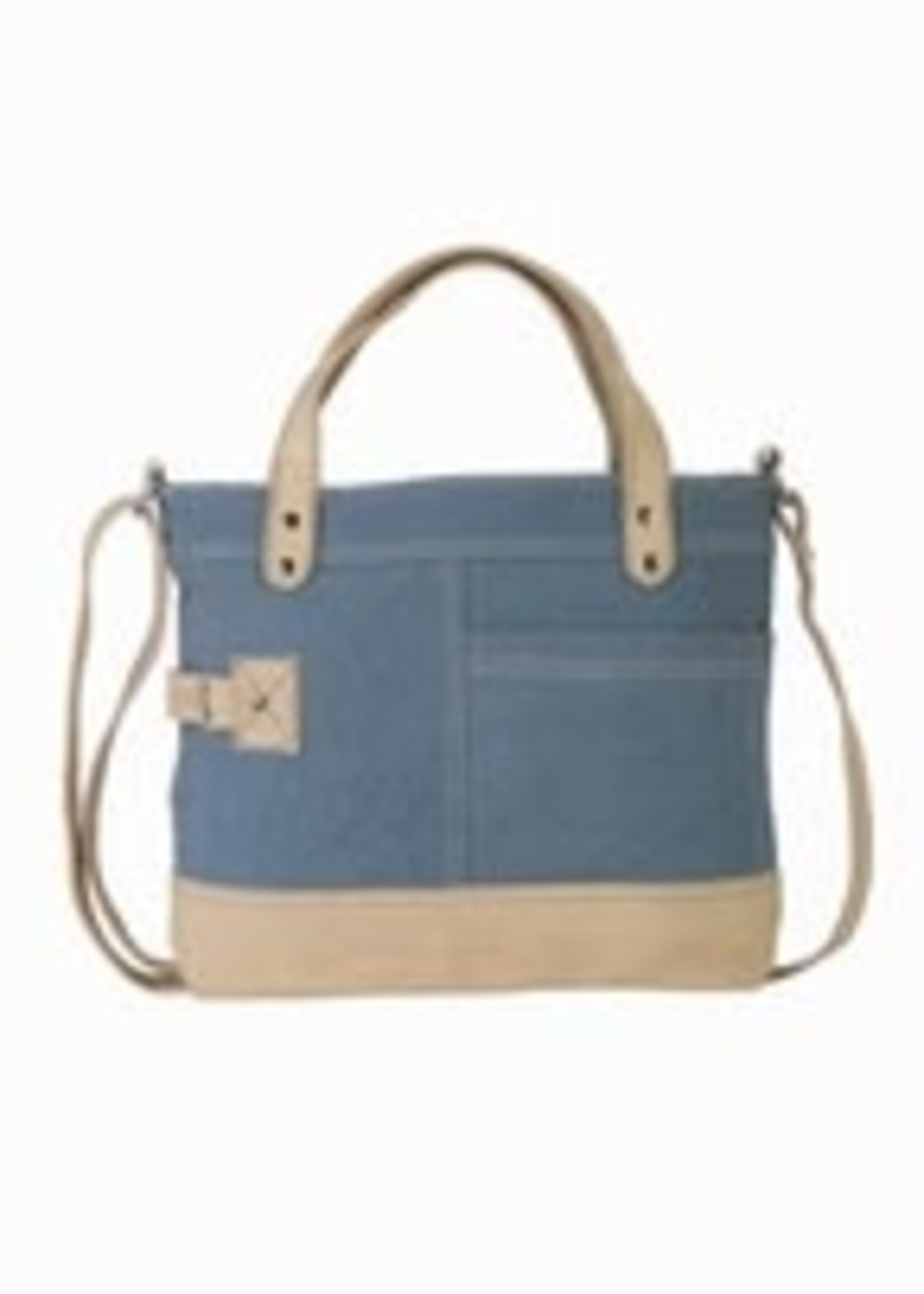 Mona B Jules Buckled Canvas Crossbody Bag