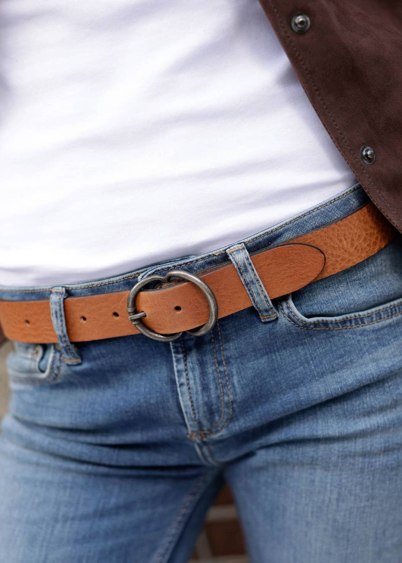 Amsterdam Heritage Vicky Double C Ring Leather Belt