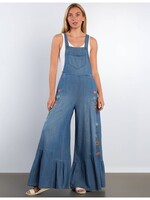 Billy T Butterfly Embroidered Overalls