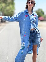 Billy T Denim Embroidered Shirtdress