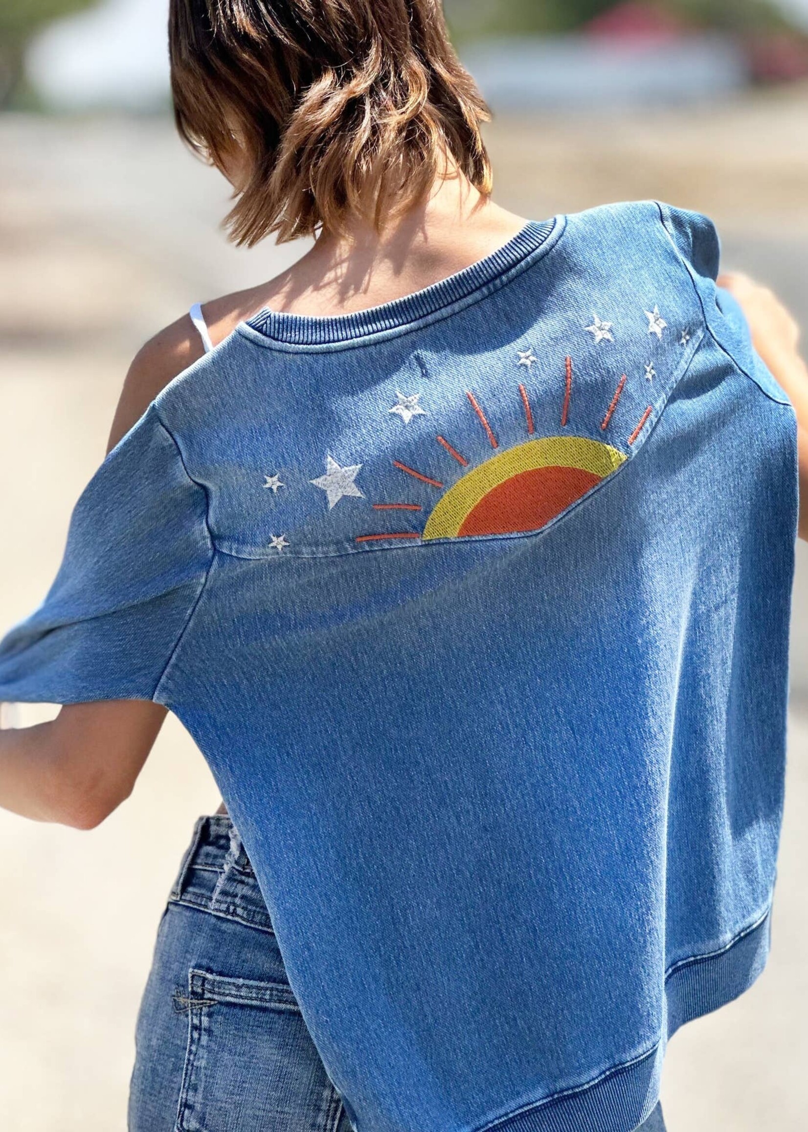 Billy T Hello Sunshine Sweatshirt - Denim