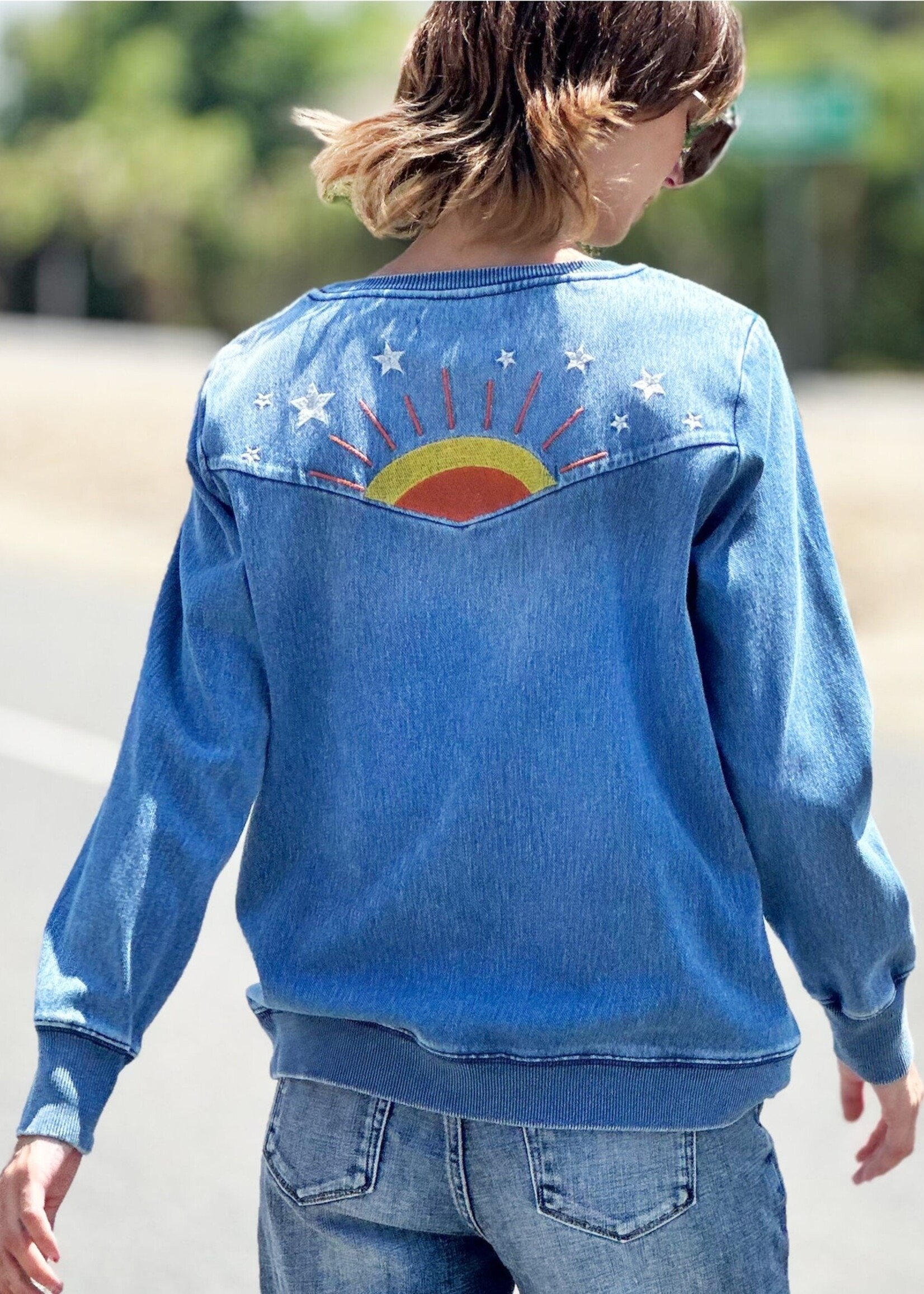 Billy T Hello Sunshine Sweatshirt - Denim