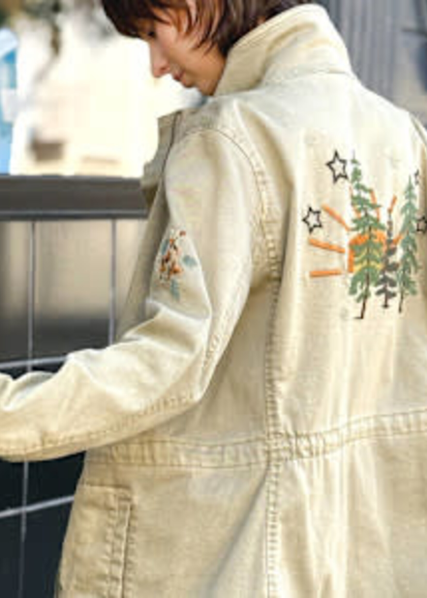 Billy T Happy Trees Embroidered Jacket