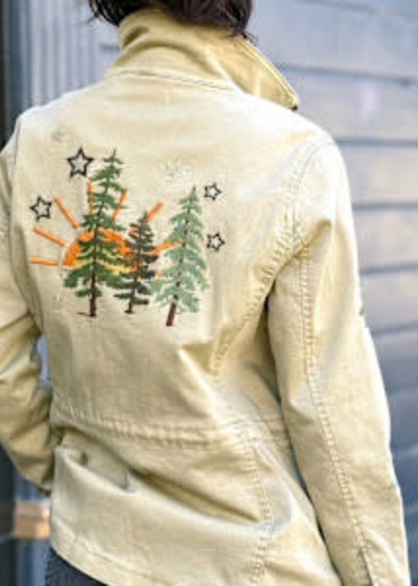 Billy T Happy Trees Embroidered Jacket
