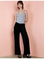 Billy T Velvet Wide-Leg Pant Black