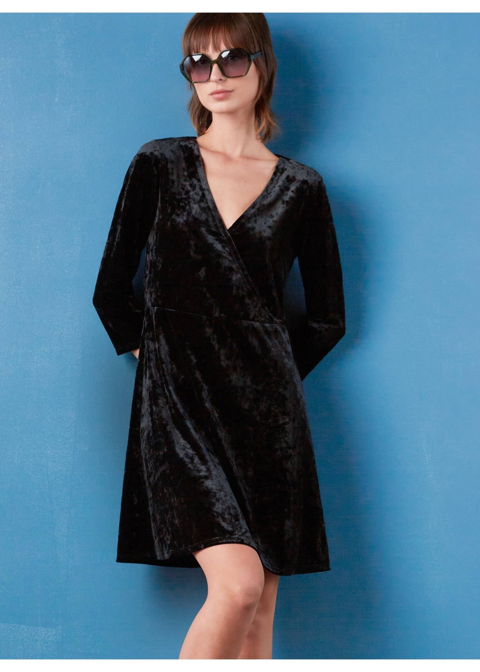 Billy T Velvet Skater Dress