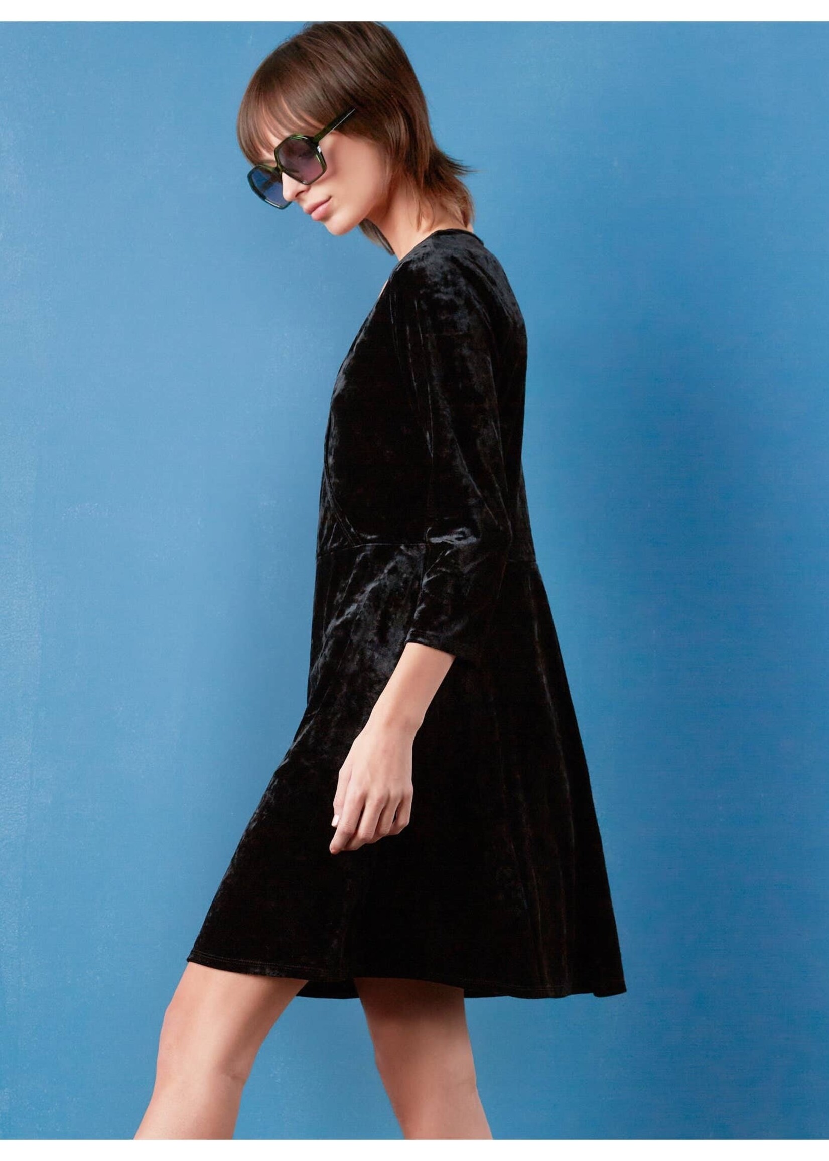 Billy T Velvet Skater Dress