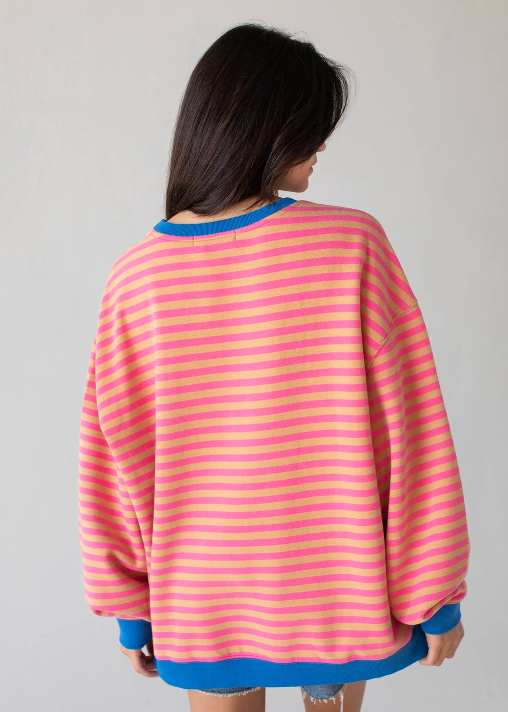Oversized Striped Sweatshirt